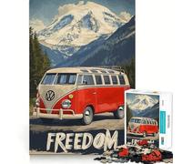 Rompecabezas con póster de Viaje de la Furgoneta VW Bulli para Adultos, 1000 Piezas, estimula la Memoria, diversión Relajante, Corte Premium, Regalo Original 50x75cm
