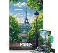 Rompecabezas con póster de Viaje de París para Adolescentes, 1000 Piezas, Juguete Mental, diversión y Entretenimiento, Corte Premium, Regalo Original (50x75cm)