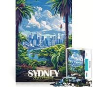 Rompecabezas con póster del Horizonte de Sídney para Adolescentes, 1000 Piezas, para Mejorar la Memoria, el Entretenimiento en casa, Bordes precisos, 38x52cm