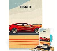 Rompecabezas con póster del Modelo Tesla para Adolescentes, 1000 Piezas, Mejora la Memoria, diversión Tranquila, Bordes precisos, Regalo artístico 50x75cm