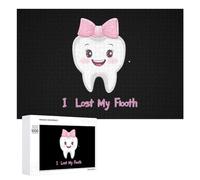 Rompecabezas con texto en inglés "I Lost My First Tooth para adultos, actividades familiares, juegos, decoración del hogar, 1000 piezas