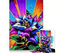 Rompecabezas con Vibrantes diseños de Hibisco,1000 Piezas,Divertido,para estimular la concentración,Cortado con láser para un Ajuste, Actividad para Compartir con Seres Queridos (38x26cm)