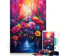 Rompecabezas con Vibrantes diseños Florales,1000 Piezas,diversión Garantizada,tecnología Avanzada de Corte láser,Juguete de Entretenimiento para Interiores (50x75cm)
