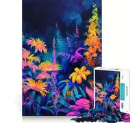 Rompecabezas con vibrantes diseños florales,1000 piezas,para desarrollar la memoria y la capacidad de razonamiento Juego divertido de calidad profesional Regalo ideal para estimular la mente (38x52cm)