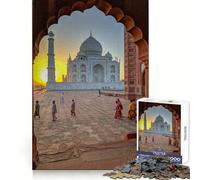 Rompecabezas con Vista al Atardecer del Taj Mahal para Adolescentes, 1000 Piezas, Juguete para ejercitar la Mente, fácil y Divertido de armar, Regalo Ideal 50x75cm