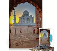 Rompecabezas con Vista al Atardecer del Taj Mahal para Adolescentes, 1000 Piezas, Juguete para ejercitar la Mente, fácil y Divertido de armar, Regalo Ideal 50x75cm