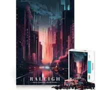 Rompecabezas con Vista del Horizonte de Raleigh para Adultos, 1000 Piezas, para Fortalecer la Memoria, Divertido, para armar, Arte Coleccionable (38x52cm)