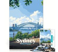 Rompecabezas con Vista del Puente del Puerto de Sídney para Adolescentes, 1000 Piezas, Juguete cognitivo, pasatiempo Tranquilo, Borde Premium, 38x52cm