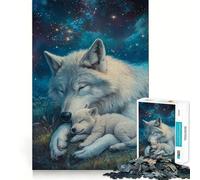 Rompecabezas Corazón de Lobo en el Mar de Estrellas para Adultos,1000 Piezas,Diversión para Desarrollar la Memoria,Ajuste Estable,Sin Piezas Desplazadas,Compacto,Divertido para Jugar en Familia