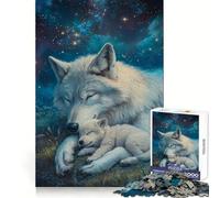 Rompecabezas Corazón de Lobo en el Mar de Las Estrellas de 1000 Piezas Pensamiento Claro, distracción Suave, Bordes precisos, Regalo significativo (50x75cm)