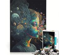 Rompecabezas Cosmic High de 1000 Piezas, Juego de ingenio, Actividades Familiares, con póster y Hoja de Preguntas a Juego 38x26cm