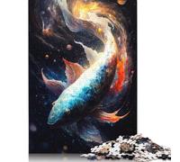 Rompecabezas Cosmic Koi 2, Rompecabezas Rectangular de Papel para Adultos y Adolescentes, 1000 Piezas (75 x 50 cm)