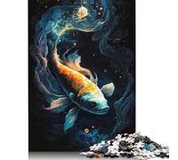 Rompecabezas Cosmic Koi 4, Juegos creativos, Rompecabezas Premium de cartón para Mujeres y Hombres, Regalo de cumpleaños, 1000 Piezas (75 x 50 cm)