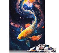 Rompecabezas Cosmic Koi 5, Rompecabezas Rectangular de Papel Entrelazado preciso para Adultos y niños, 1000 Piezas (26 x 38 cm)