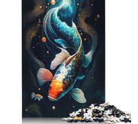 Rompecabezas Cosmic Koi 6, Rompecabezas Rectangular de Papel Entrelazado preciso para Adultos y niños, 1000 Piezas (75 x 50 cm)