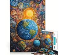 Rompecabezas cósmico caprichoso para Adultos 1000 Piezas Juego Mental Regalo Troquelado de Alta precisión Actividad Relajante para Grupos en Interiores (38x26cm)