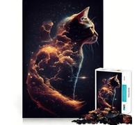 Rompecabezas cósmico de Gato Espacial para Adolescentes, 1000 Piezas, lógica Clara, Juguete, Juego Lento, Disfruta, Corte, Sorpresa de cumpleaños (38x26cm)