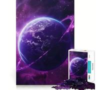 Rompecabezas Cosmos Morados para Adultos, 1000 Piezas, Fortalece la Memoria, Pasatiempo en Casa, Bordes Lisos, Regalo Elegante (38x26cm)