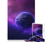 Rompecabezas Cosmos Morados para Adultos, 1000 Piezas, Fortalece la Memoria, Vínculos Familiares, Bordes Limpios, Regalo de Cumpleaños (38x26cm)