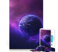 Rompecabezas Cosmos Morados para Adultos, 1000 Piezas, Fortalece la Memoria, Vínculos Familiares, Bordes Limpios, Regalo de Cumpleaños (38x26cm)