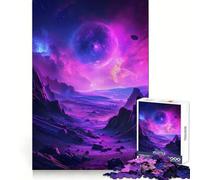 Rompecabezas Cosmos Planeta Púrpura para Adultos, 1000 Piezas, Juguete de Lógica Fuerte, Alivia la Tensión, Borde Transparente, Regalo Premium (50x75cm)