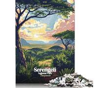 Rompecabezas Creativo de 1000 Piezas del Parque Nacional del Serengeti, Tanzania, para Adultos, de Papel, 38 x 26 cm (1000 Piezas)