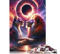 Rompecabezas Creativo de 1000 Piezas Love at The Eclipse para Adultos y Rompecabezas de Madera, Juguetes educativos, 1000 Piezas (75 x 50 cm)