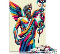 Rompecabezas Creativo de 500 Piezas de Hermes, Dios de los Límites, para Adultos y Rompecabezas de Madera, Juguetes educativos, 52 x 38 cm