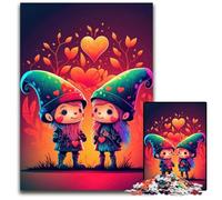 Rompecabezas Creature Love Duo de 1000 Piezas para Adultos, Juego Interactivo Familiar, desafío Mental, Juguete Educativo, 50x75cm/19,68x29,52 Pulgadas