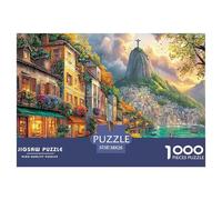Rompecabezas Cristo Redentor_ Brasil 1000 Piezas De Lógica - para Adultos, Niños Y Toda La Familia, Puzzle Juego Didáctico, 38x26cm/1000pcs