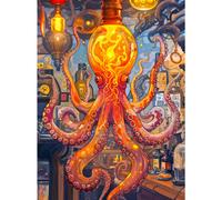 Rompecabezas Cross & Glory: Octopus Alchemy: The Lava Experiment, 1000 piezas, para adultos, con tem tica de ciencia y vida oce nica, acabado sat