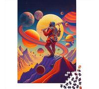 Rompecabezas Cuadrado Abstracto de 500 Piezas con temática Espacial para Adultos, Rompecabezas de Madera, Juego Educativo para niños, 500 Piezas (52x38cm)