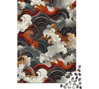 Rompecabezas Cuadrado Creativo de 1000 Piezas con diseño de Olas Marinas para Adultos. Ideal para aliviar el estrés. Un Regalo navideño único. Medidas: 38 x 26 cm / 1000 Piezas.