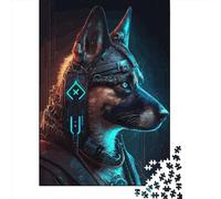 Rompecabezas Cuadrado Creativo de 1000 Piezas con diseño de Perros Humanos Punk para Adultos. Juego desafiante de Papel de 38 x 26 cm.
