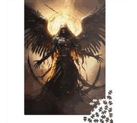 Rompecabezas Cuadrado Creativo de 1000 Piezas con el Ángel de la Muerte para Adultos. Ideal para aliviar el estrés. Un Regalo navideño único. Medidas: 38 x 26 cm / 1000 Piezas.