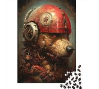 Rompecabezas Cuadrado Creativo de 1000 Piezas con Forma de Oso biomecánico para Adultos. Ideal para aliviar el estrés. Un Regalo navideño único. Medidas: 38 x 26 cm / 1000 Piezas.