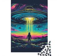 Rompecabezas Cuadrado Creativo de 1000 Piezas con Forma de OVNI para Adultos. Juego Educativo de Papel. 38 x 26 cm / 1000 Piezas.