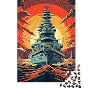 Rompecabezas Cuadrado Creativo de 1000 Piezas con temática de Barcos de Guerra clásicos para Adultos. Juego Educativo de Papel. Medidas: 38 x 26 cm / 1000 Piezas.
