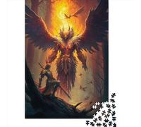 Rompecabezas Cuadrado Creativo de 1000 Piezas con temática de Demonios de Fuego para Adultos. Juego Educativo de Papel para Adultos (38 x 26 cm / 1000 Piezas).