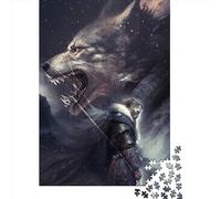 Rompecabezas Cuadrado Creativo de 1000 Piezas de Fenrir y el Dios Tyr, para Adultos. Juego de ingenio y Desarrollo Intelectual. Medidas: 38 x 26 cm.