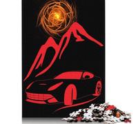 Rompecabezas Cuadrado Creativo de 1000 Piezas de Super Red Car para Adultos y Rompecabezas de Madera, Juego Intelectual, 1000 Piezas (75 x 50 cm)