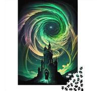 Rompecabezas Cuadrado Creativo de 1000 Piezas del Castillo del Cosmos Antiguo para Adultos. Juego desafiante de Papel de 38 x 26 cm.