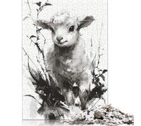 Rompecabezas Cuadrado Creativo de 300 Piezas Susurros del Cordero para Adultos y Rompecabezas de Madera. Juego Educativo para Adultos (40 x 28 cm).