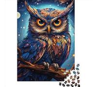 Rompecabezas Cuadrado Creativo de 500 Piezas con diseño de búhos y Animales para Adultos. Juego de Rompecabezas de Madera, Juguete e Ingenioso. 500 Piezas (52 x 38 cm).