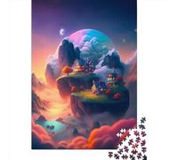 Rompecabezas Cuadrado Creativo de 500 Piezas con diseño de Castillo sobre Las Nubes para Adultos. Juego de Rompecabezas de Madera, Juguete e Ingenioso. 500 Piezas (52 x 38 cm).