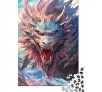 Rompecabezas Cuadrado Creativo de 500 Piezas con diseño de Dios dragón para Adultos y Rompecabezas de Madera, Juego desafiante de 500 Piezas (52x38cm)
