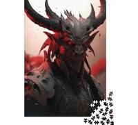 Rompecabezas Cuadrado Creativo de 500 Piezas con diseño de Sombra roja Sangre para Adultos y Rompecabezas de Madera, Juego desafiante de 500 Piezas (52x38cm)