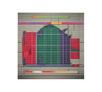 Rompecabezas cuadrado creativo de bloques de construcción con diseño de matemáticas para la escuela, decoración de escritorio para el hogar