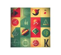 Rompecabezas cuadrado creativo de bloques de construcción con símbolos de matemáticas para la escuela, decoración de escritorio para el hogar