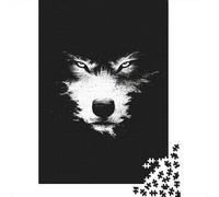Rompecabezas Cuadrado Creativo de Lobo de 1000 Piezas para Adultos y Juguetes educativos de Madera 1000 Piezas (75x50cm)